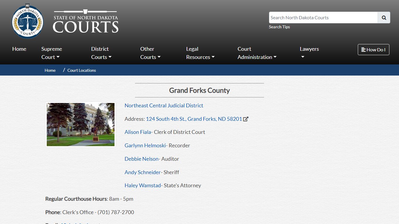 North Dakota Court System - Grand Forks County - North Dakota Supreme Court