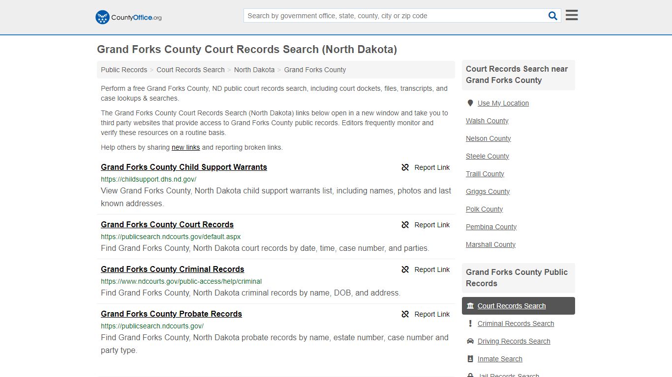 Grand Forks County Court Records Search (North Dakota) - County Office