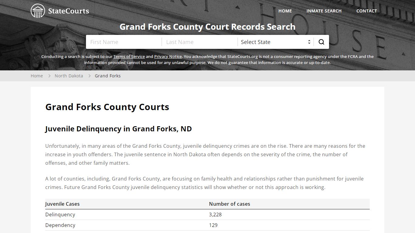 Grand Forks County, ND Courts - Records & Cases - StateCourts